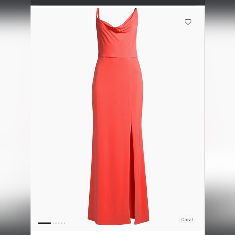 NWT Laundry By Shelli Segal Elegant Coral Evening Gown